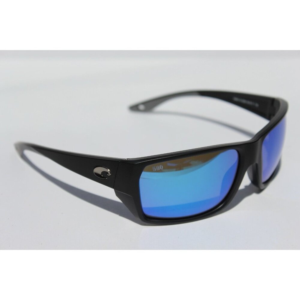 COSTA DEL MAR Tailfin 580G POLARIZED Sunglasses Black/Blue Mirror NEW - Picture 4 of 7